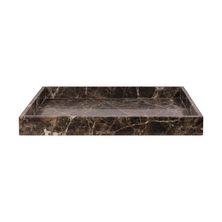 Vassoio decorativo Marble grande 30x40 cm - Marrone - Mette Ditmer