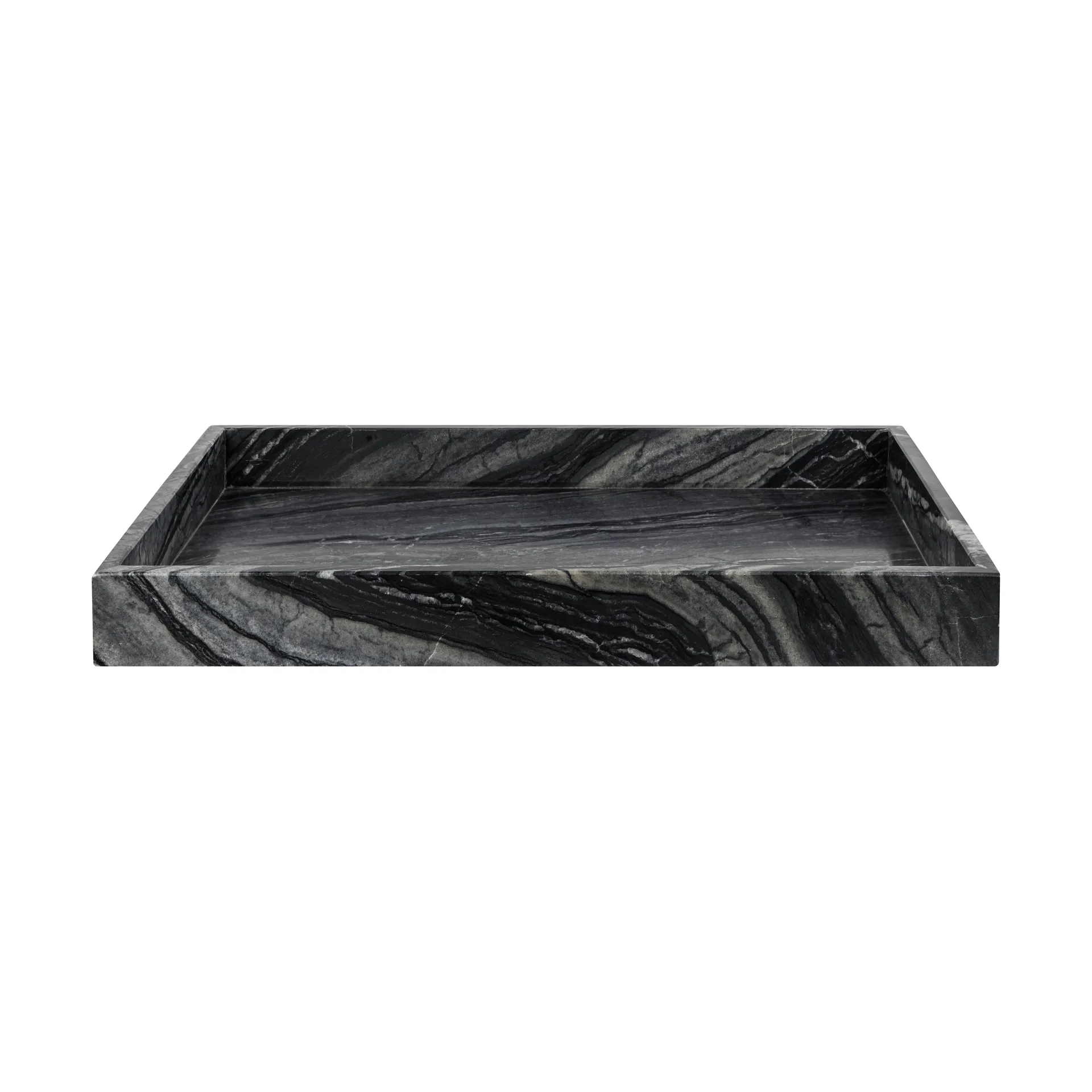 Vassoio decorativo Marble grande 30x40 cm, Nero-grigio Mette Ditmer