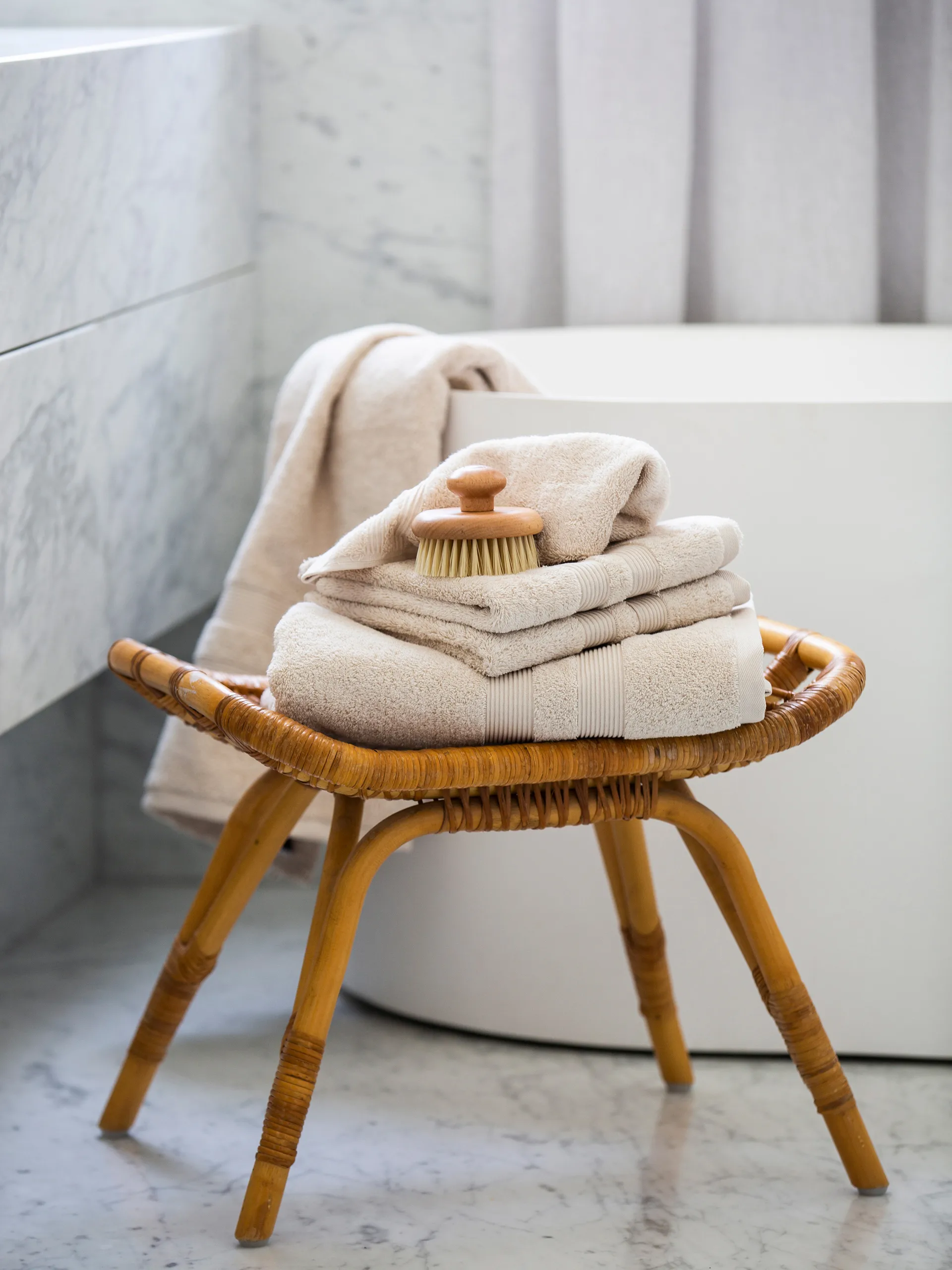 Asciugamano Fontana EKO, Avorio, 100x150 cm Mille Notti