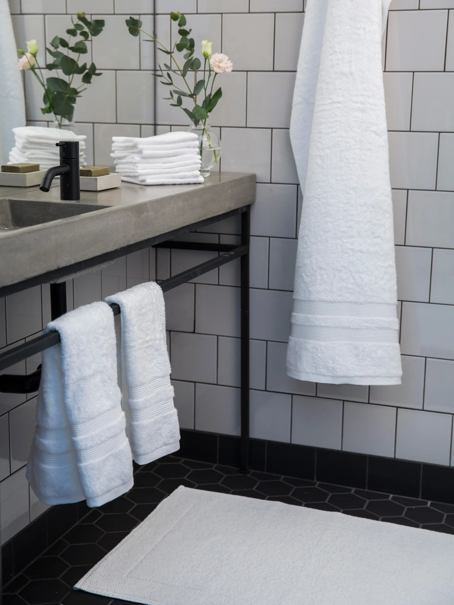 Asciugamano Fontana EKO, Bianco, 100x150 cm Mille Notti