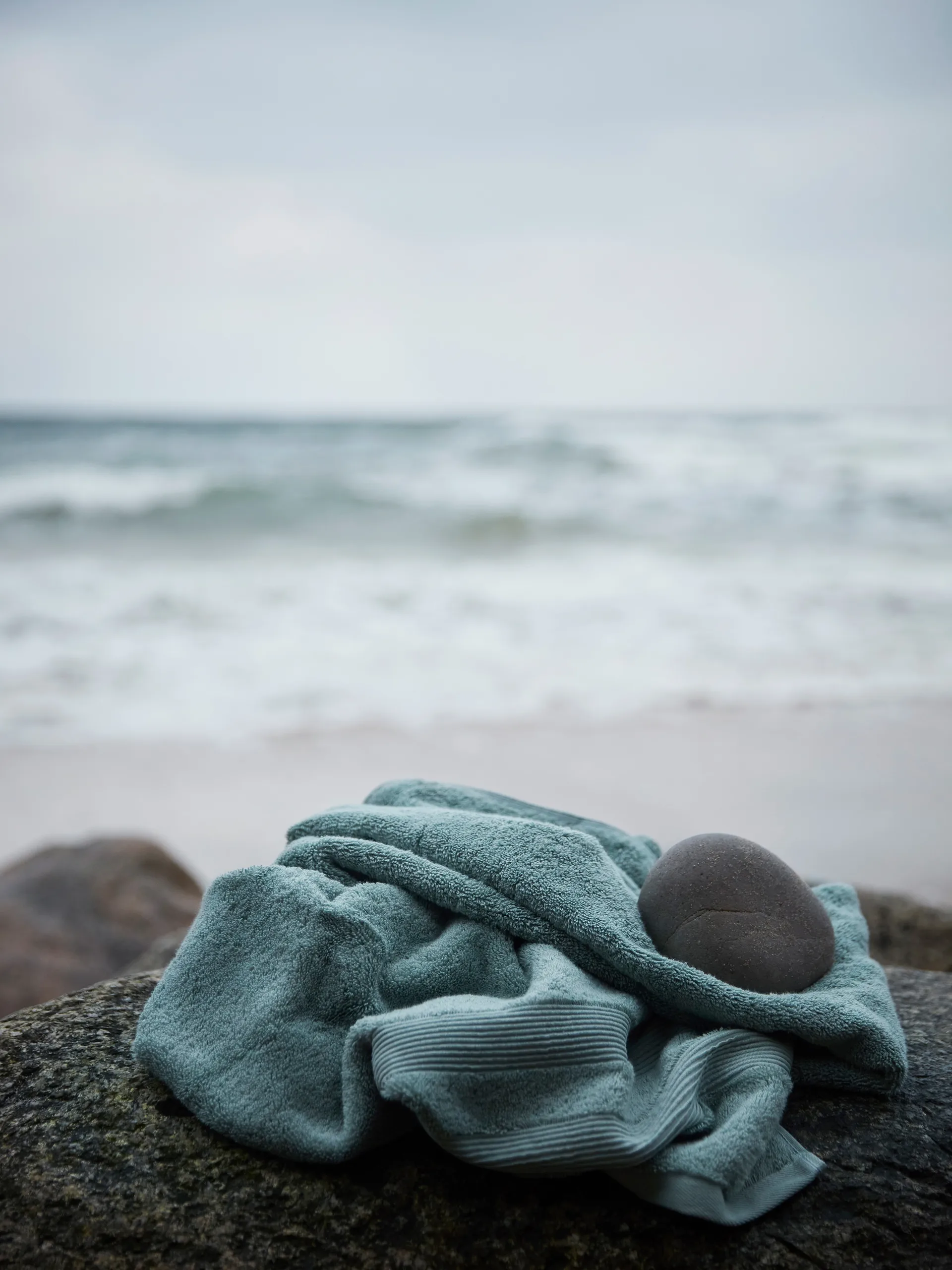 Asciugamano Fontana EKO, Grigio verde, 100x150 cm Mille Notti