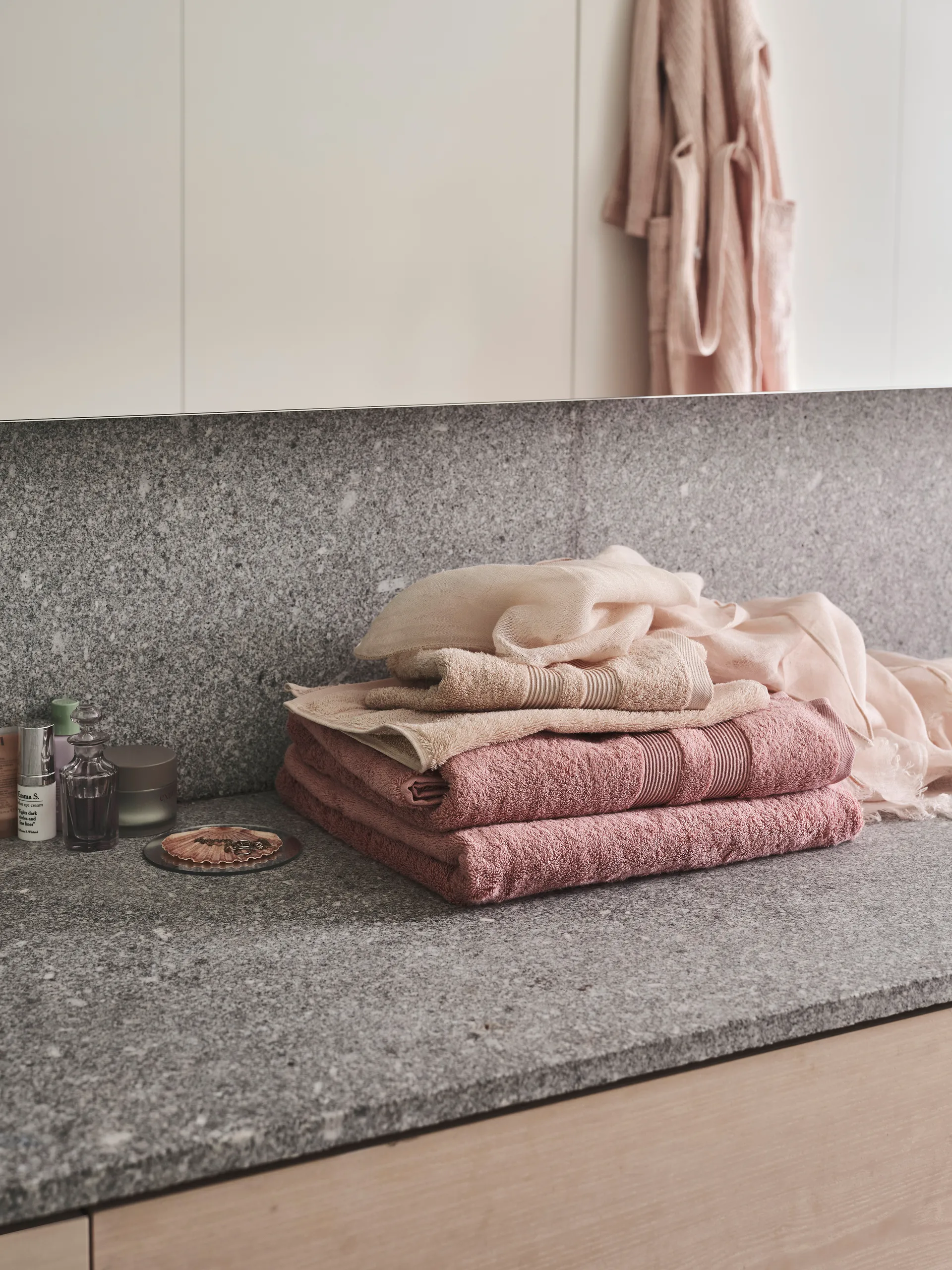 Asciugamano Fontana EKO, Rosa, 100x150 cm Mille Notti