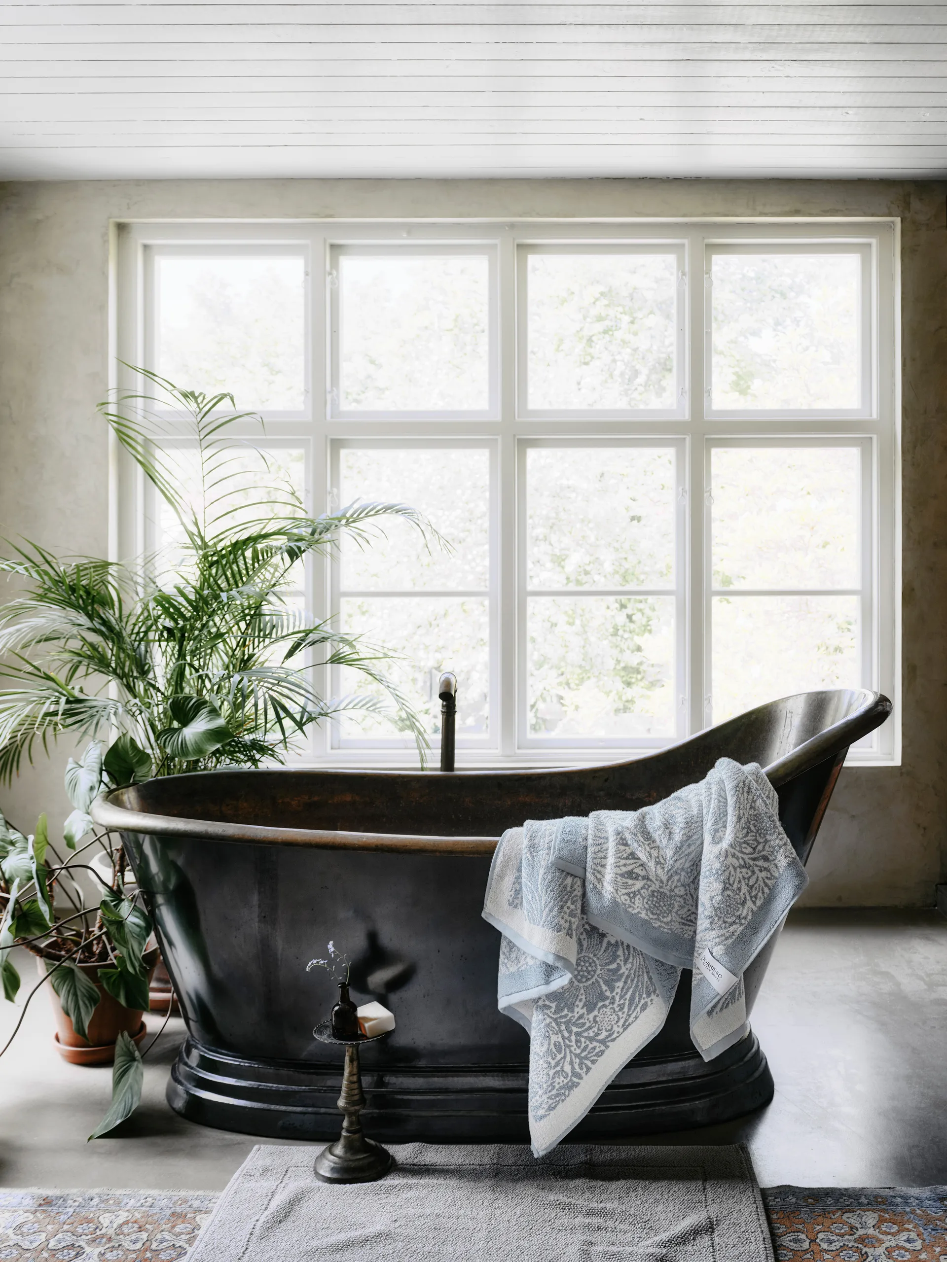 Asciugamano Morris & Co. Marigold EKO, Blu, 86x150 cm Mille Notti