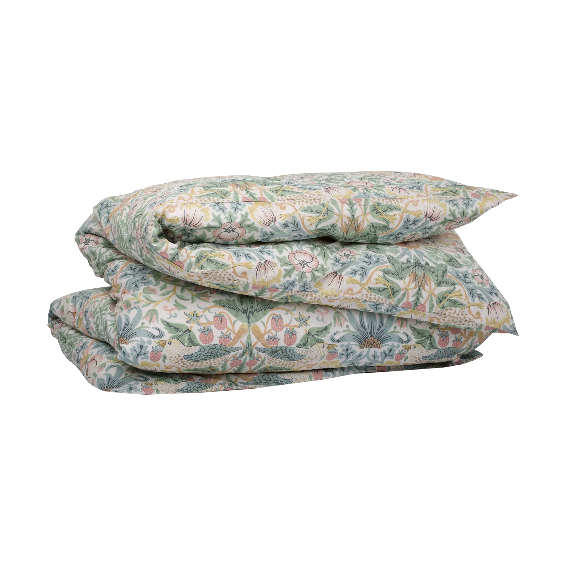 Copripiumino Morris & Co. Strawberry Thief, Verde, 150x210 cm Mille Notti
