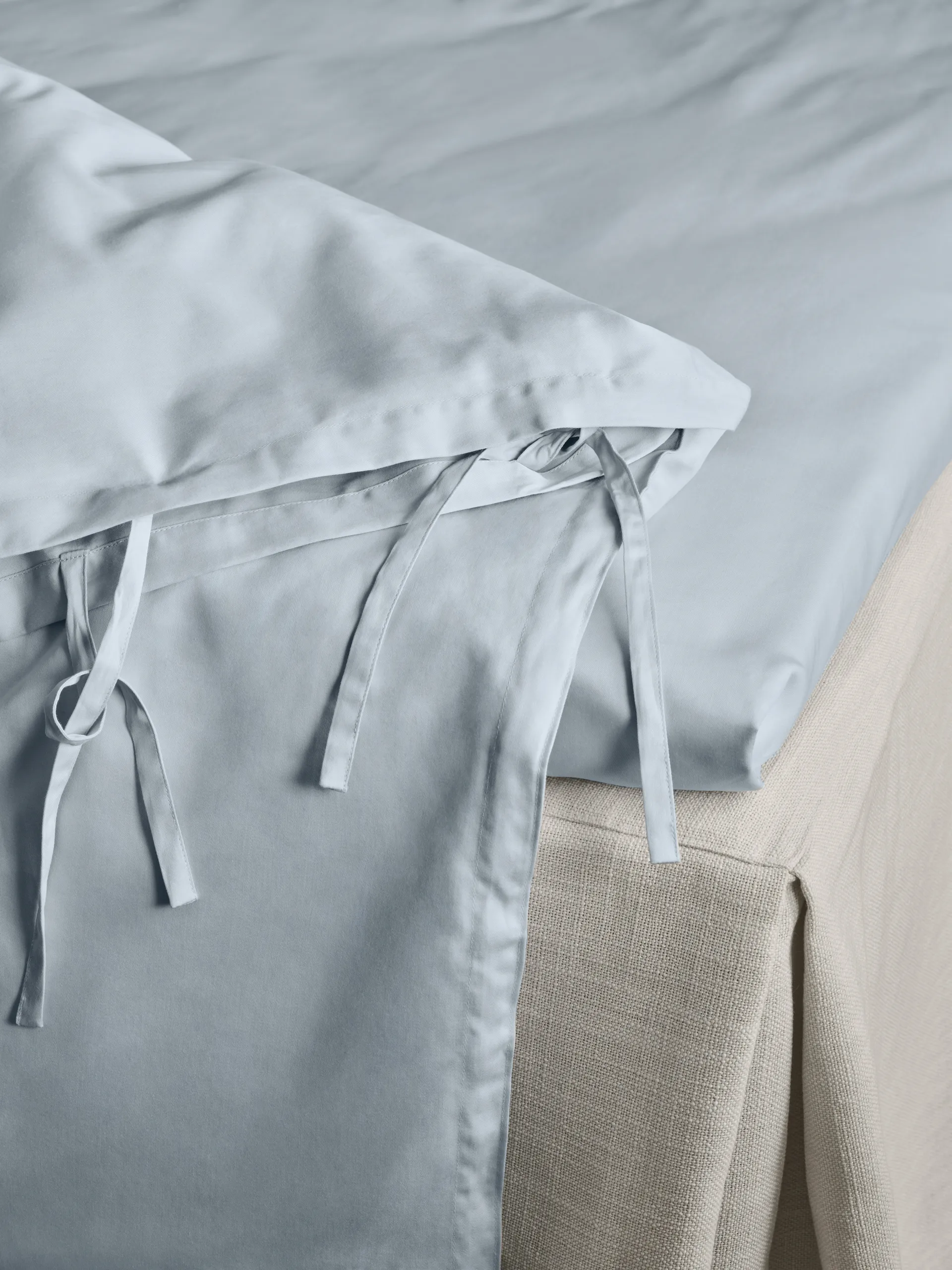 Copripiumino Satina, Blu chiaro, 150x210 cm Mille Notti