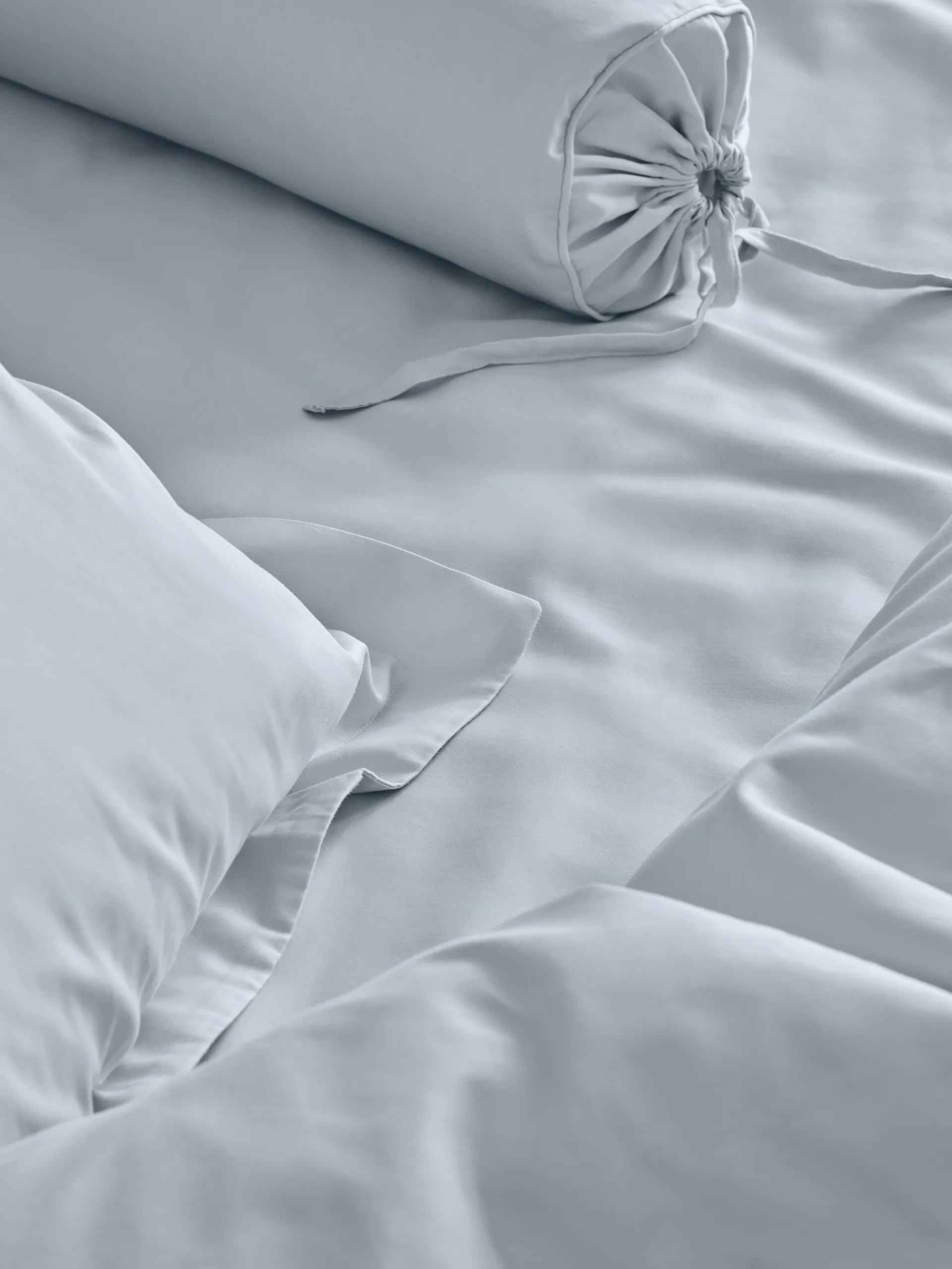 Copripiumino Satina, Blu chiaro, 220x220 cm Mille Notti