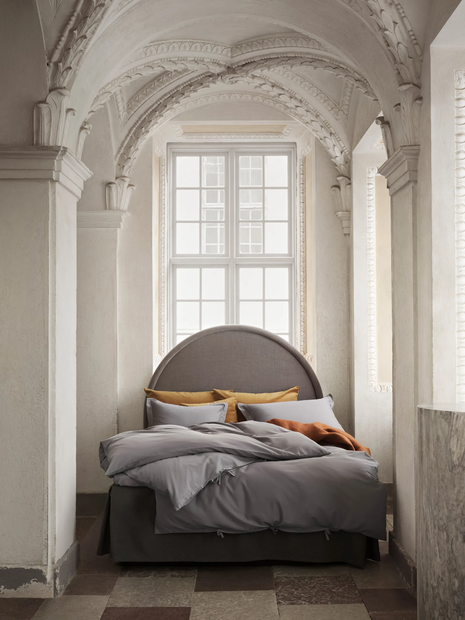 Copripiumino Satina, Grigio, 150x210 cm Mille Notti