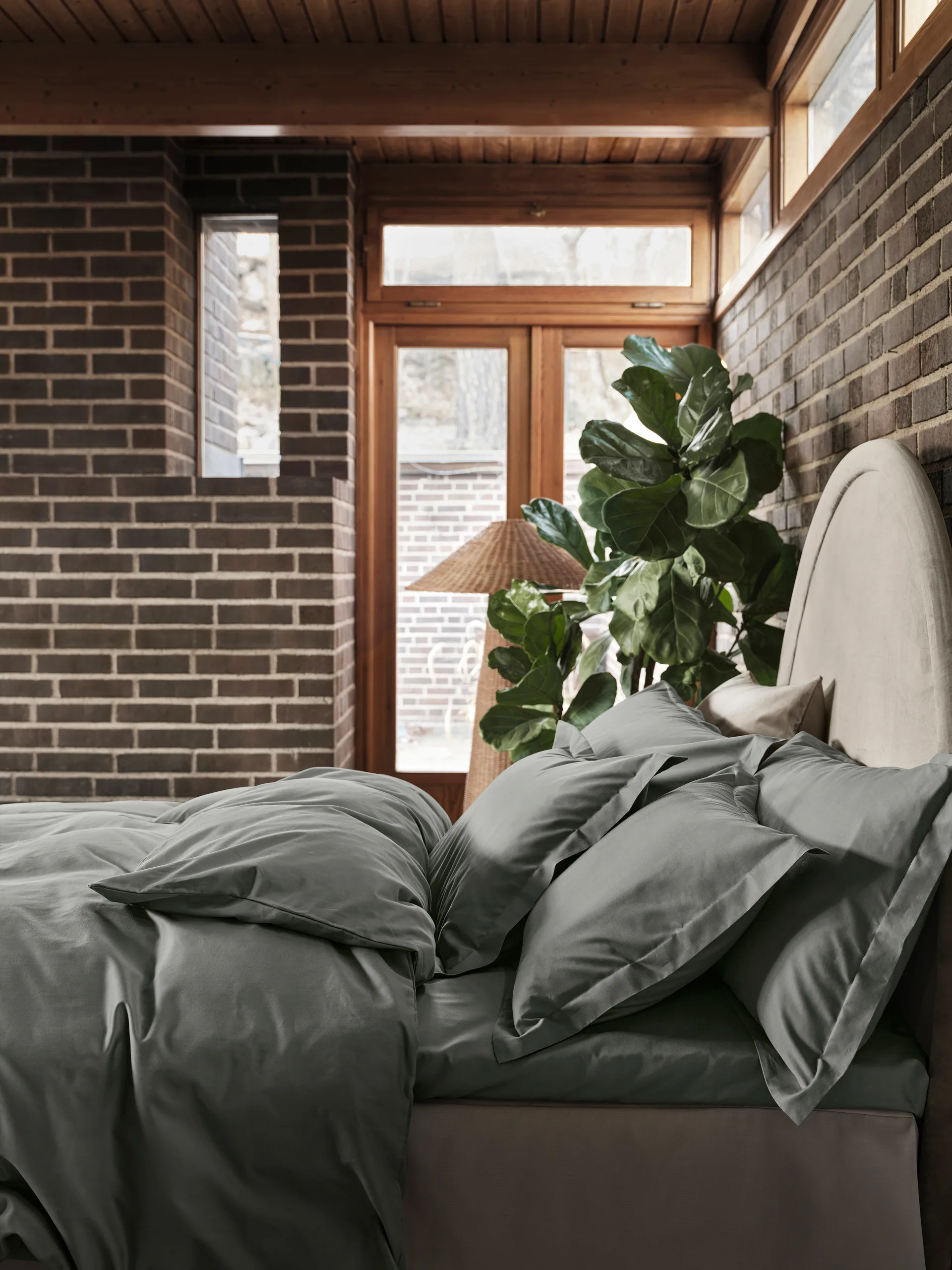 Fodera per cuscino Satina plain, Verde, 50x60 cm Mille Notti