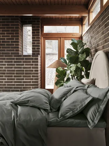 Fodera per cuscino Satina plain - Verde, 50x90 cm - Mille Notti