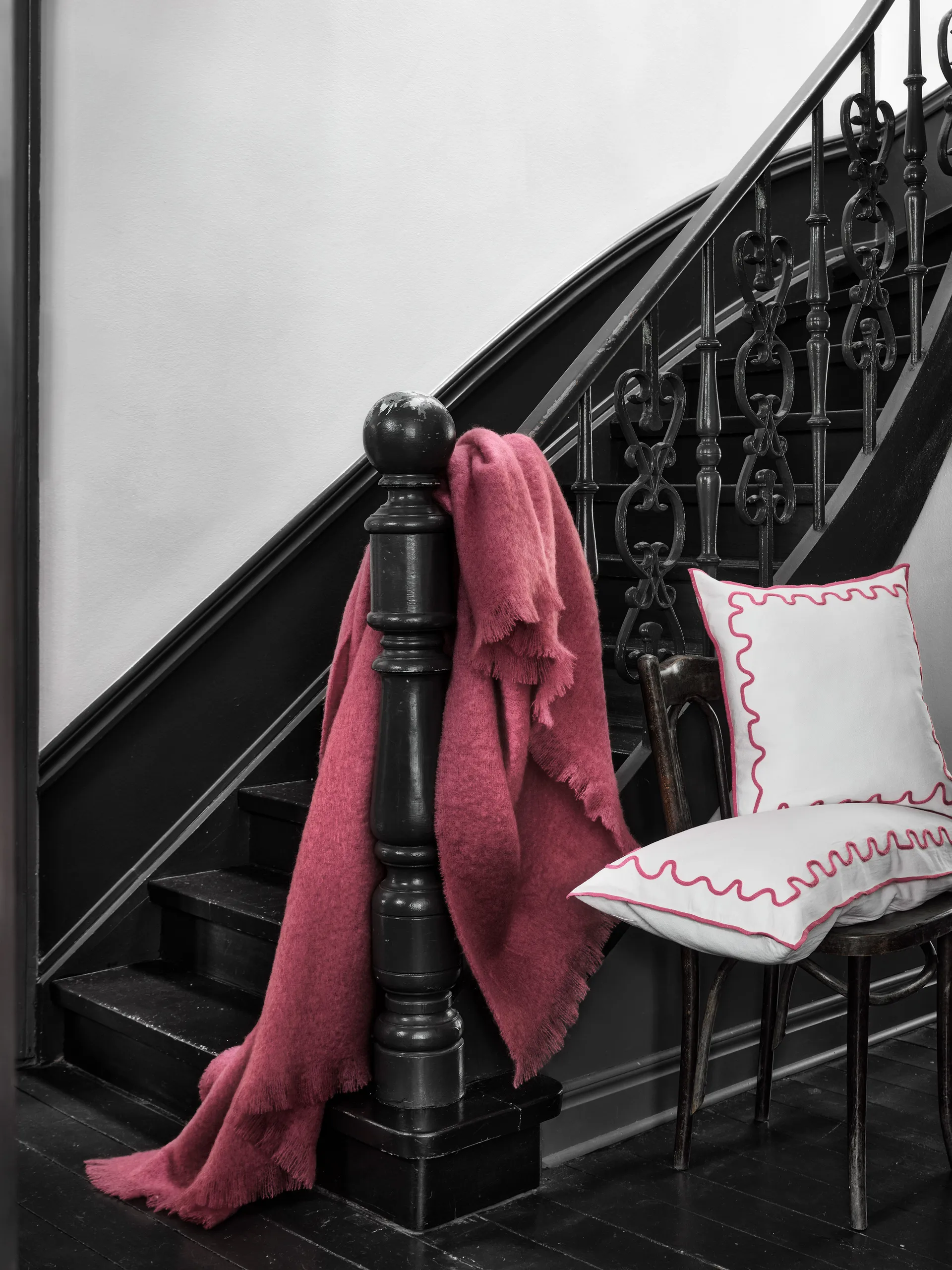 Plaid Senzo 140x200 cm, Rosa Mille Notti