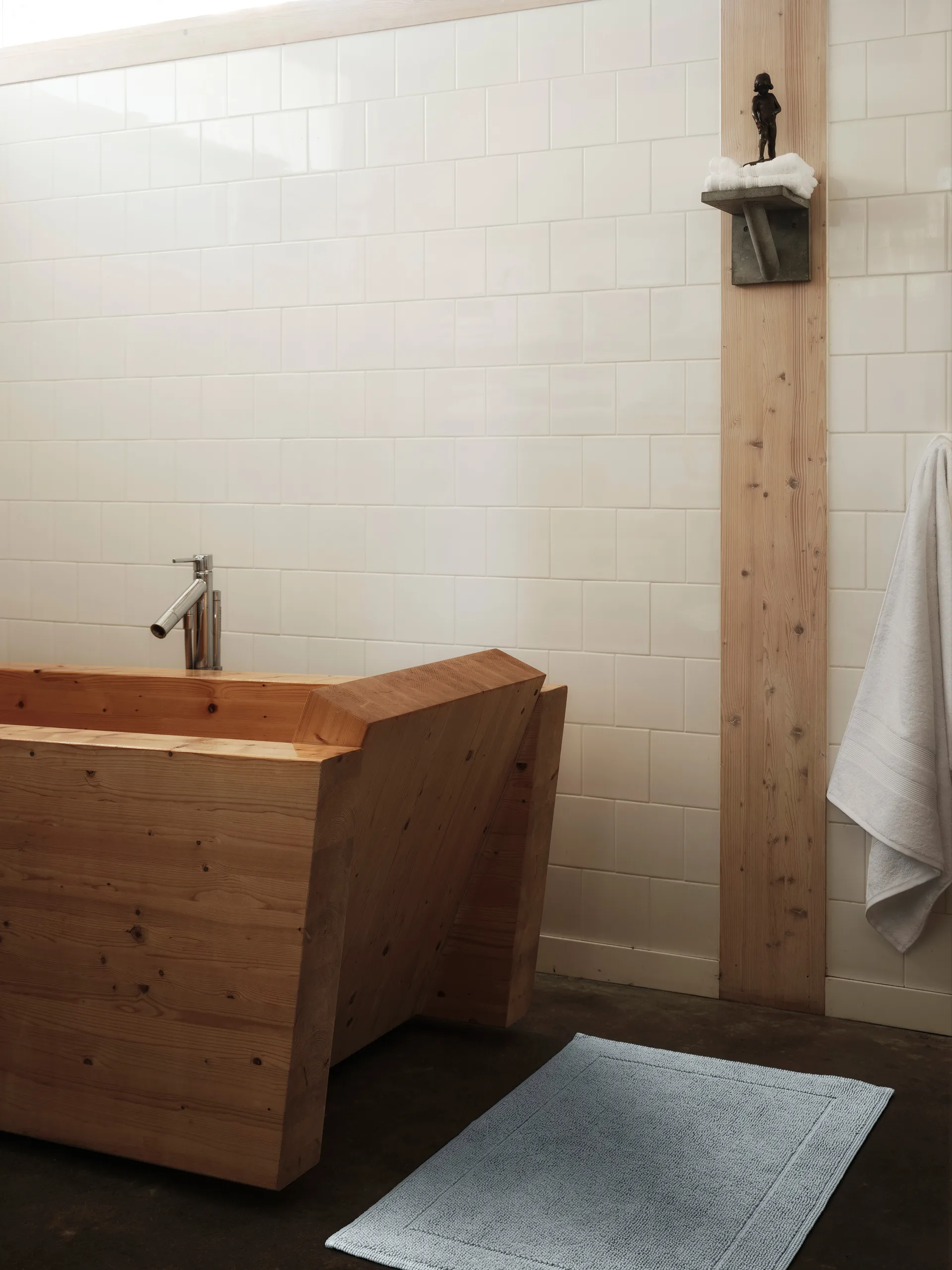 Tappeto da bagno Portofino, Blu ghiaccio, 60x90 cm Mille Notti