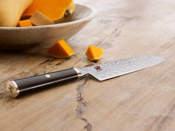 Coltello da cucina gyutoh Raw 5000FCD 16 cm - Acciaio di Damasco-nero - Miyabi