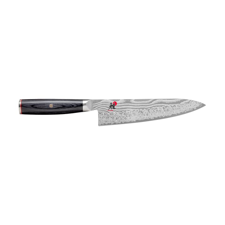 Coltello da cucina gyutoh Raw 5000FCD 20 cm - Acciaio di Damasco-nero - Miyabi