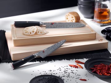 Coltello da cucina gyutoh Raw 5000FCD 20 cm - Acciaio di Damasco-nero - Miyabi