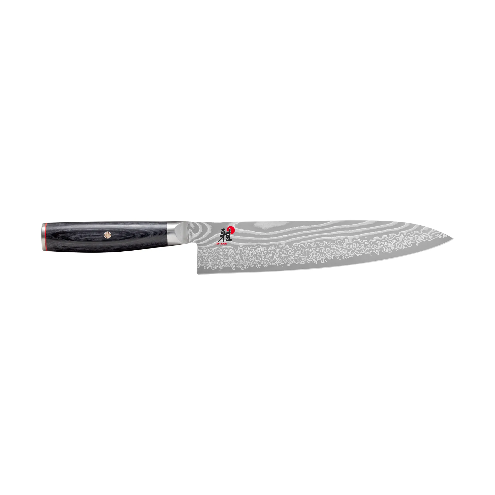Coltello da cucina gyutoh Raw 5000FCD 24 cm, Acciaio di Damasco-nero Miyabi