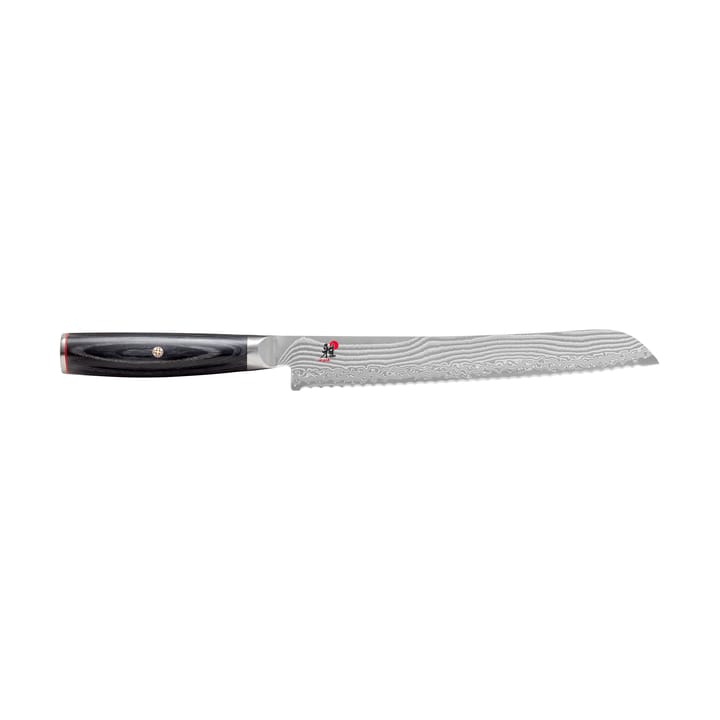 Coltello da pane 23 cm Raw 5000FCD  - Acciaio di Damasco-nero - Miyabi