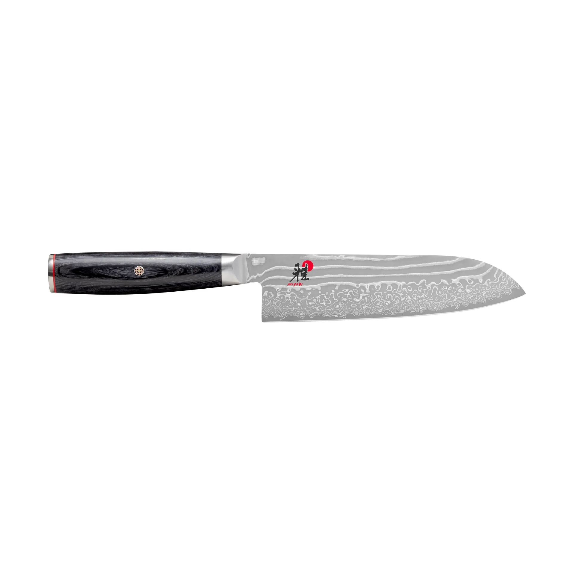 Coltello santoku Raw 5000FCD 18 cm, Acciaio di Damasco-nero Miyabi