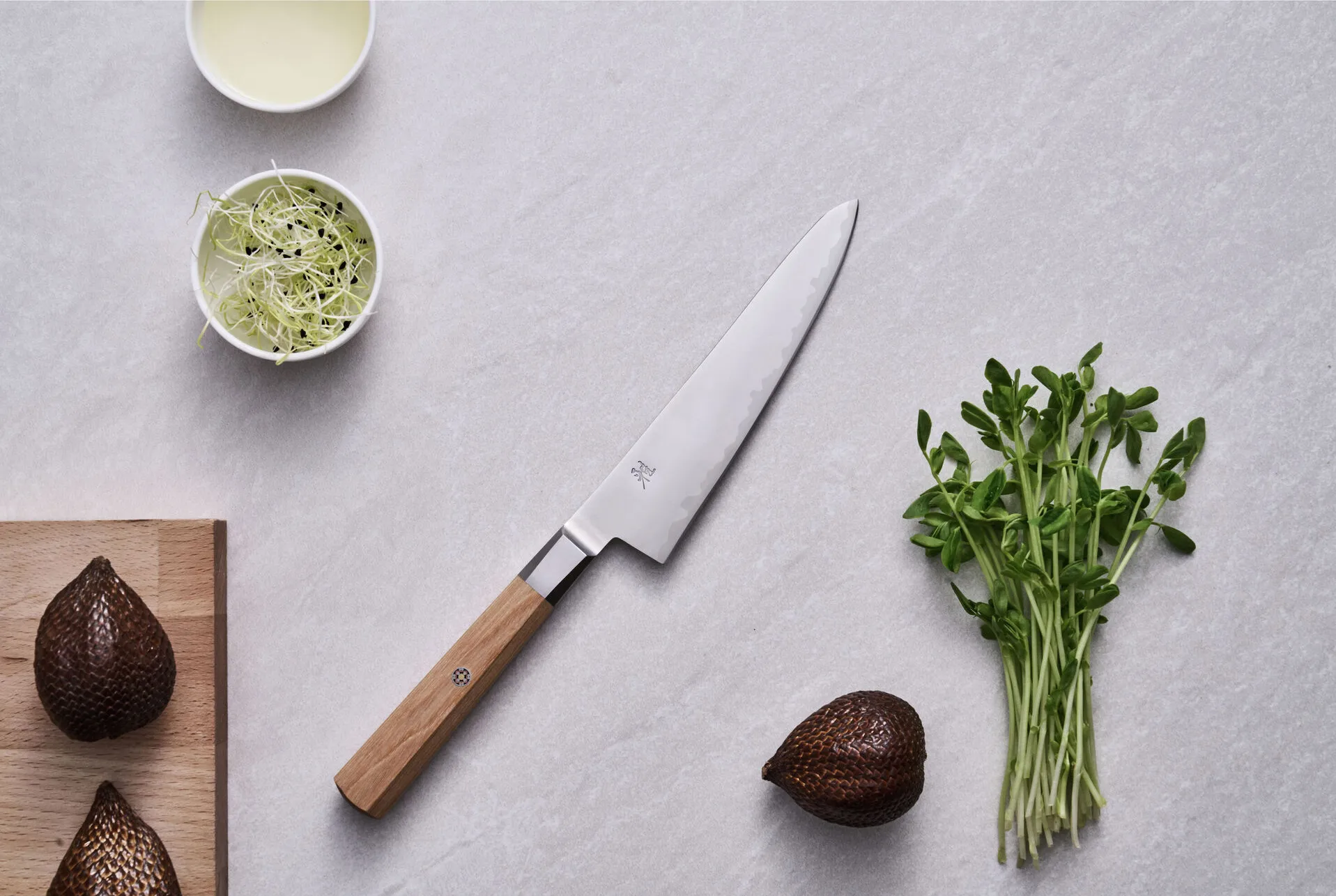 Coltello versatile alto Koya 4000FC Shotoh 14 cm, Legno di pakka Miyabi