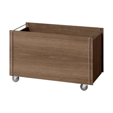 Contenitore Moebe - Rovere affumicato-acciaio inossidabile, con ruote, 33x60x31 cm - MOEBE