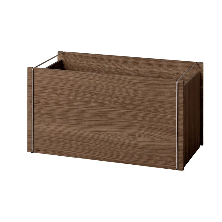 Contenitore Moebe - Rovere affumicato-acciaio inox, 33x60x31 cm - MOEBE