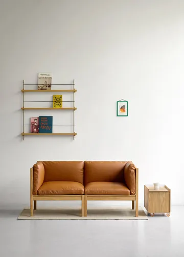 Contenitore Moebe - Rovere oliato-acciaio inossidabile, con ruote, 33x60x31 cm - MOEBE