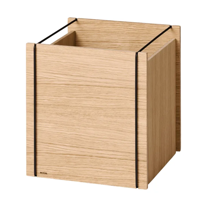 Contenitore Moebe - Rovere oliato-nero, square, 33x30x31 cm - MOEBE