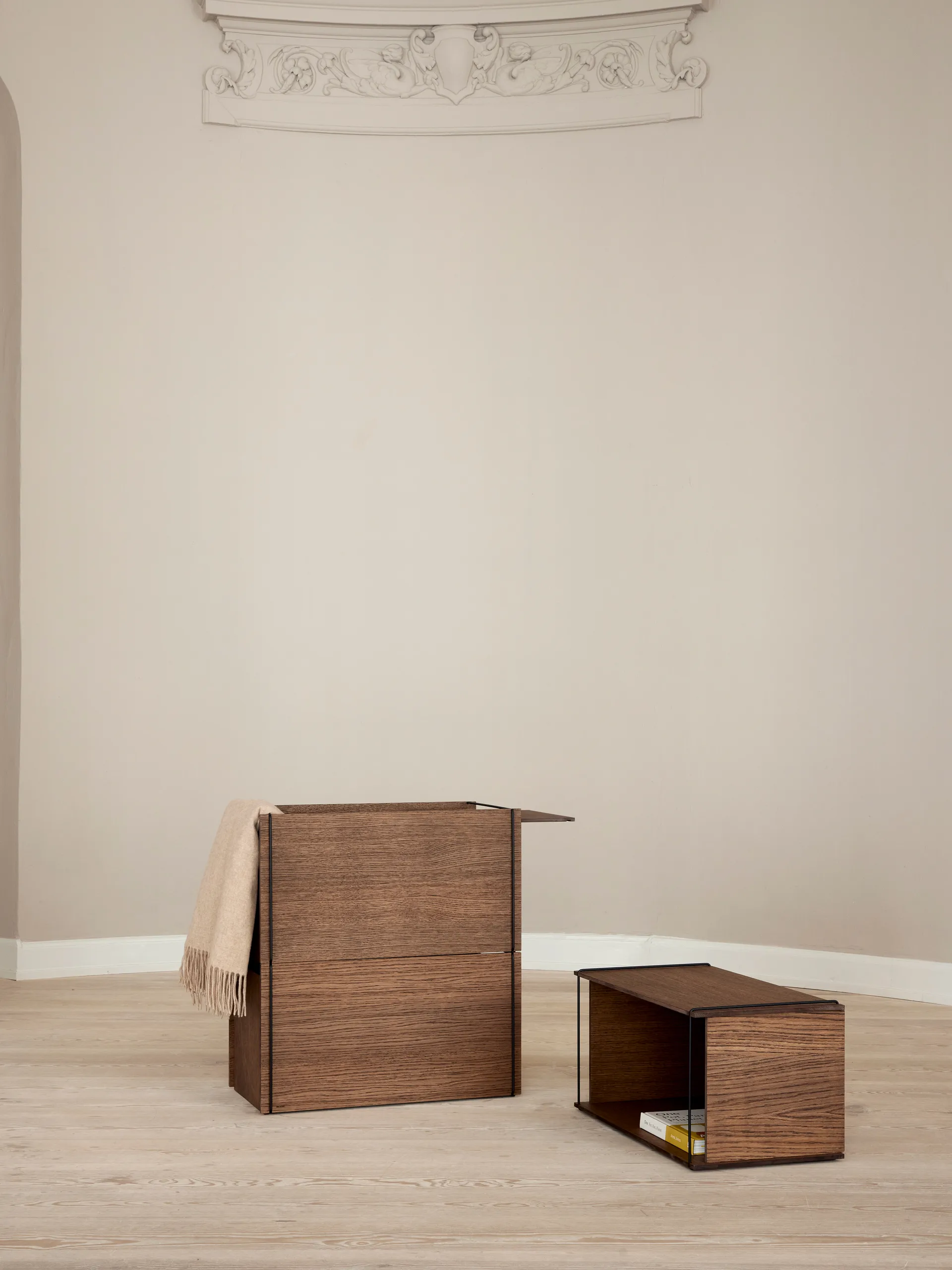 Coperchio per scatola portaoggetti 28x60 cm, Rovere affumicato MOEBE