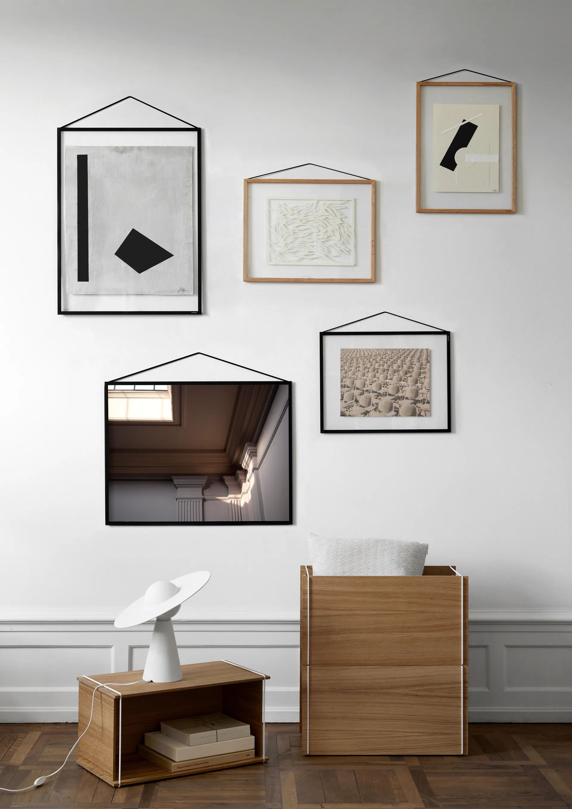 Cornice Moebe in frassino 40x50 cm, Transparent, Wood, Black MOEBE