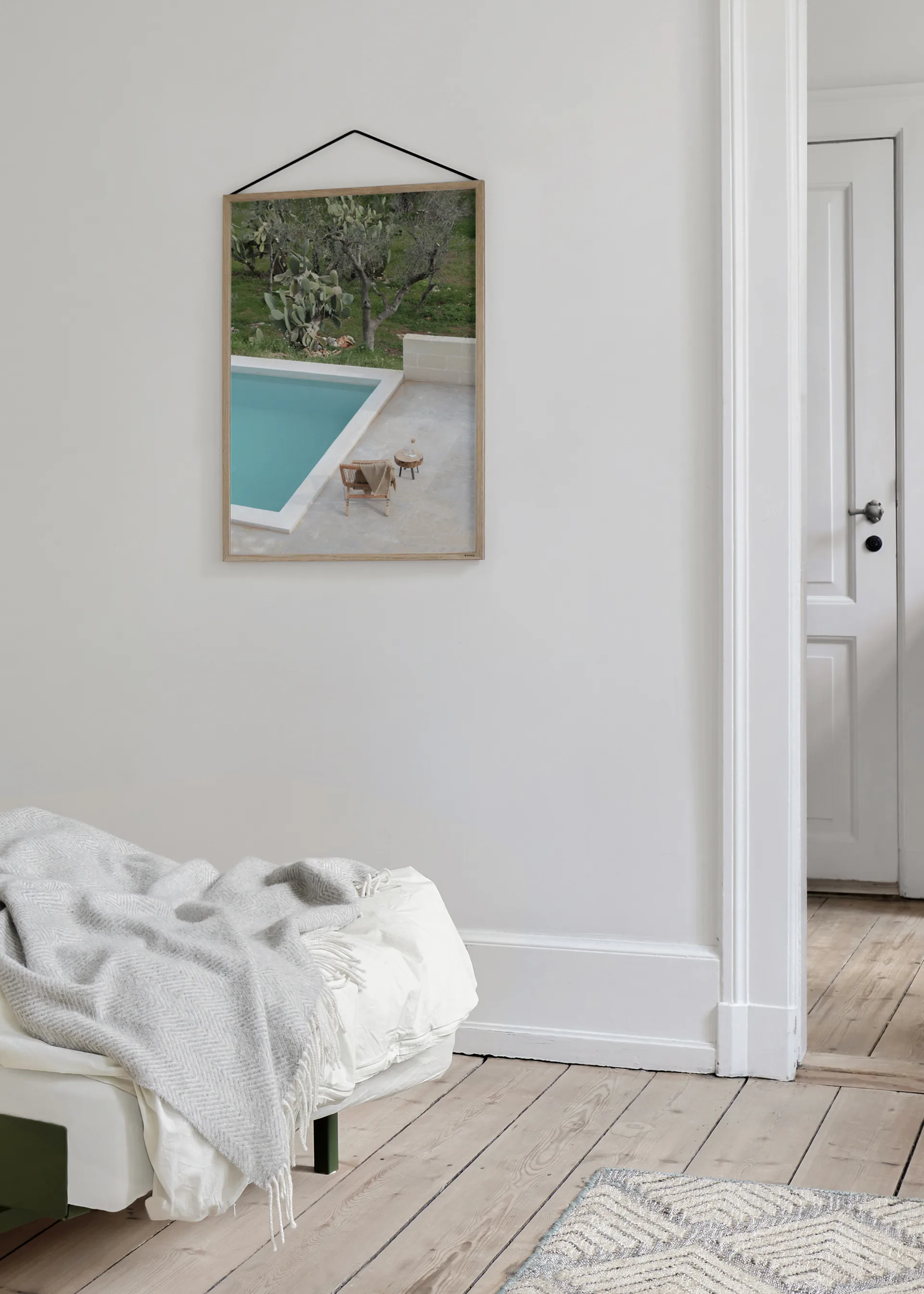 Cornice Moebe in rovere 50x70 cm, Transparent, Wood, Black MOEBE