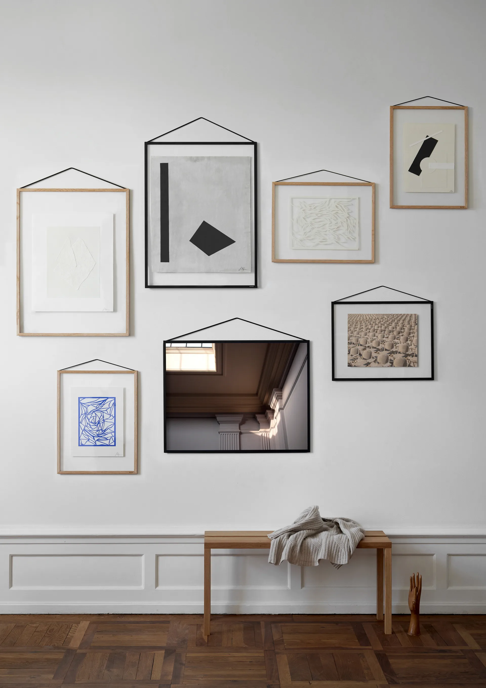 Cornice Moebe in rovere 50x70 cm, Transparent, Wood, Black MOEBE