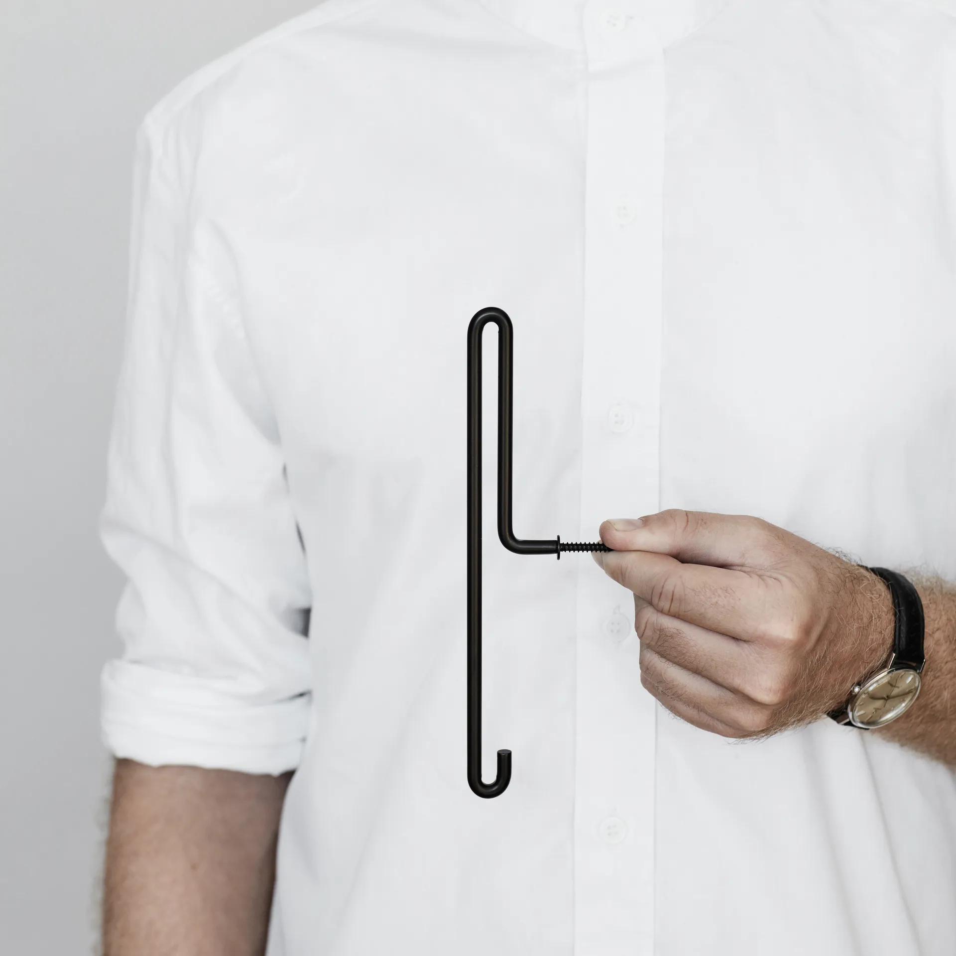 Gancio a parete Moebe grande , Nero MOEBE