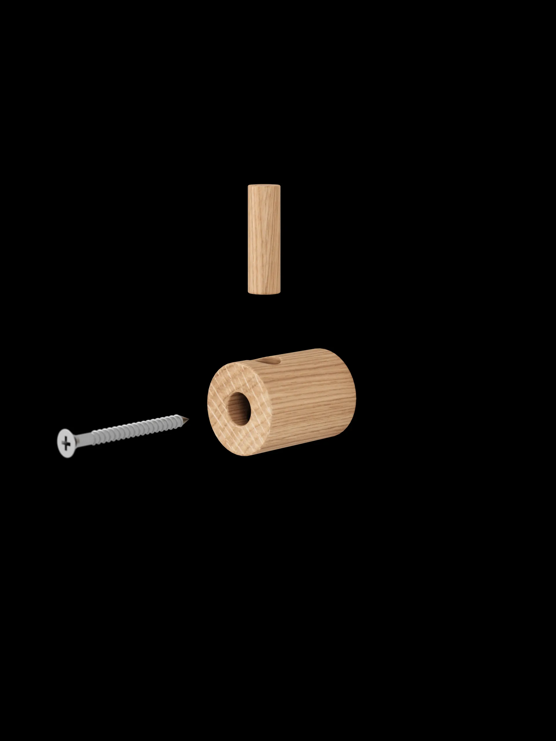 Gancio da parete Moebe wooden wall hook, Rovere MOEBE