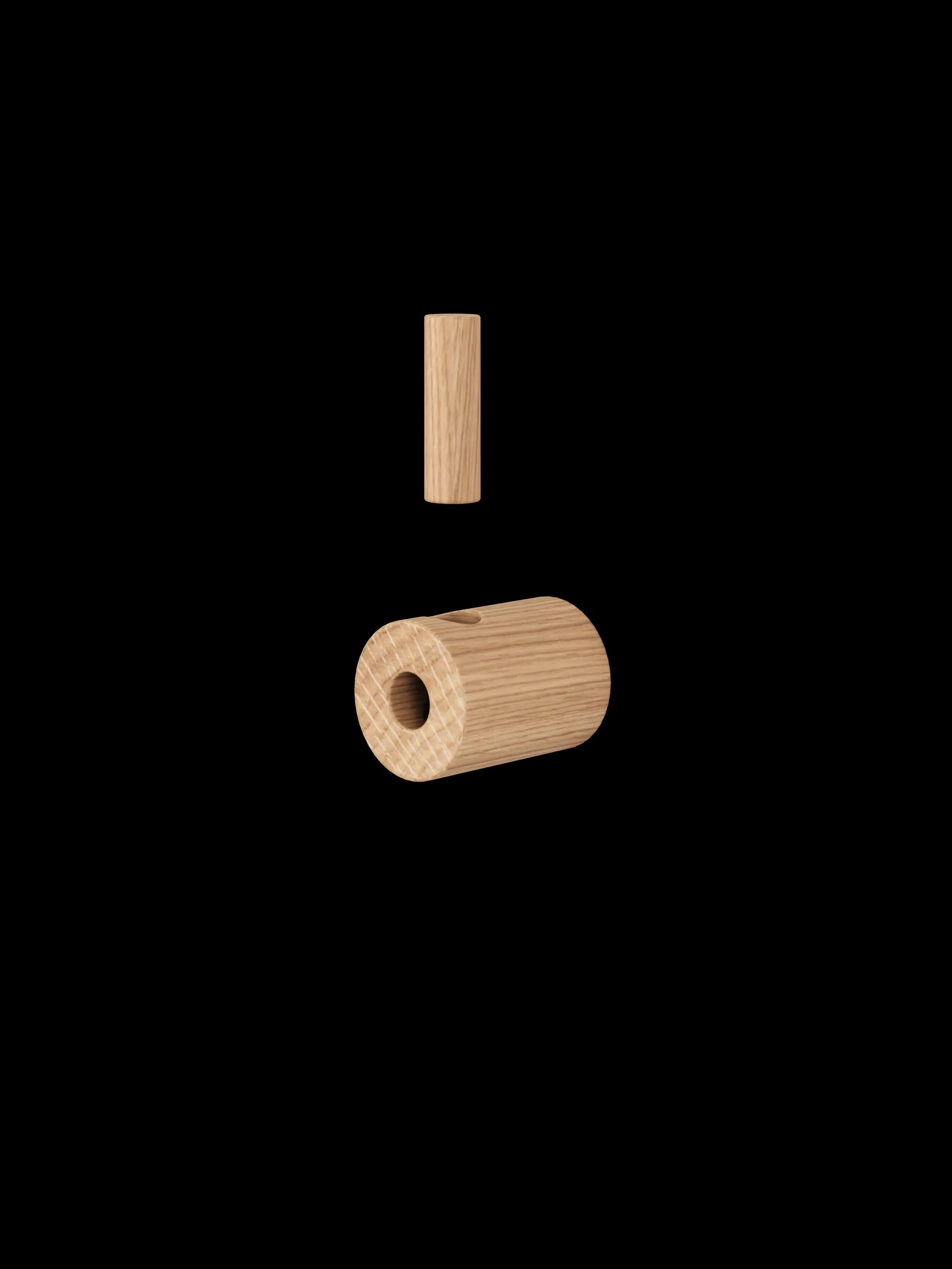 Gancio da parete Moebe wooden wall hook, Rovere MOEBE