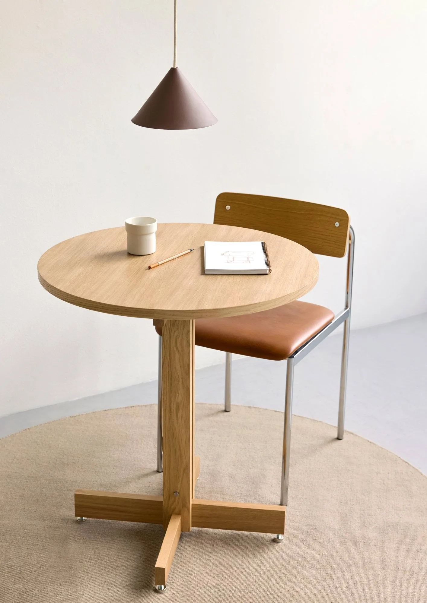 KUMU tavolino da bar, Rovere oliato, Ø65 cm MOEBE