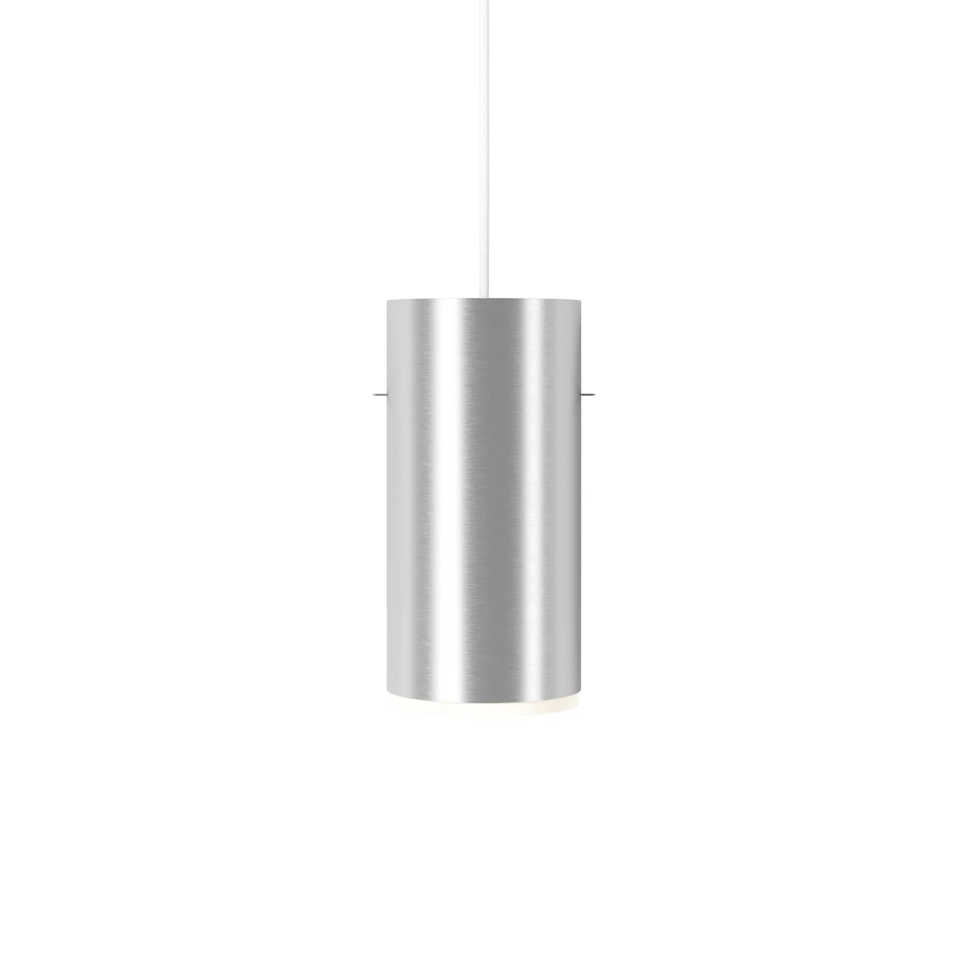 Lampadario Moebe Tube grande Ø 14 cm, Alluminio satinato MOEBE