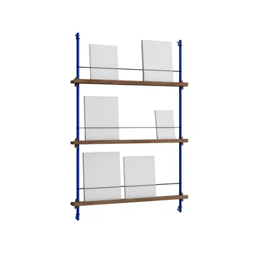 Magazine Shelving portagiornali - Rovere affumicato-deep blue, 85x115x7 cm, MS.115.1 - MOEBE