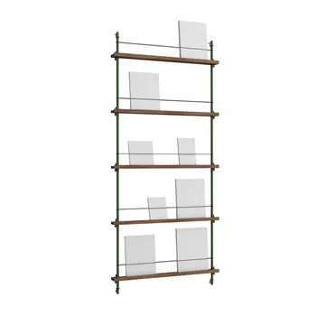 Magazine Shelving portagiornali - Rovere affumicato-pine green, 85×180×7 cm, MS.180.1 - MOEBE