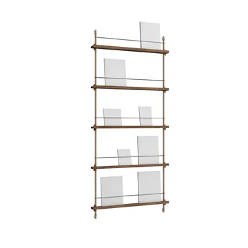 Magazine Shelving portagiornali - Rovere affumicato-warm grey, 85x180x7 cm, MS.180.1 - MOEBE