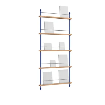 Magazine Shelving portagiornali - Rovere-deep blue, 85x180x7 cm, MS.180.1 - MOEBE