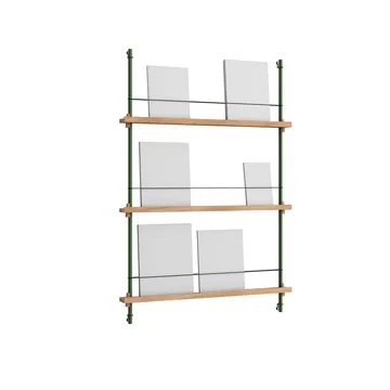 Magazine Shelving portagiornali - Rovere-pine green, 85x115x7 cm, MS.115.1 - MOEBE