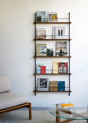 Magazine Shelving portagiornali - Rovere-warm grey, 85x180x7 cm, MS.180.1 - MOEBE