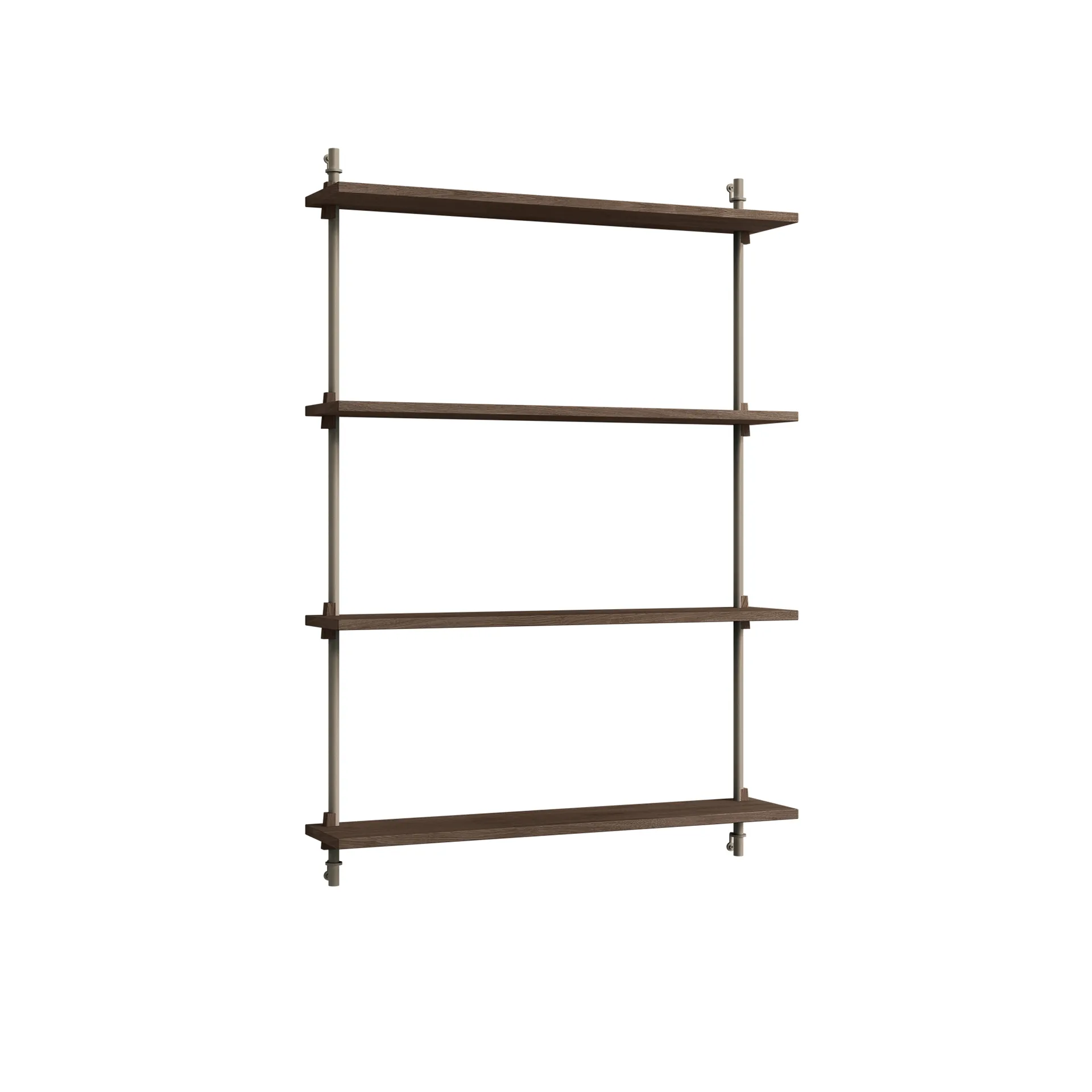 Mensola a muro Wall Shelving, Rovere affumicato-warm grey, 92x115x17,5 cm, WS.115.1 MOEBE