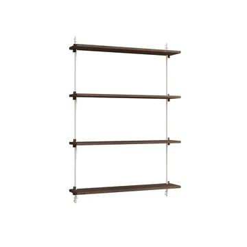 Mensola a muro Wall Shelving - Rovere affumicato-white, 92x115x17,5 cm, WS.115.1 - MOEBE