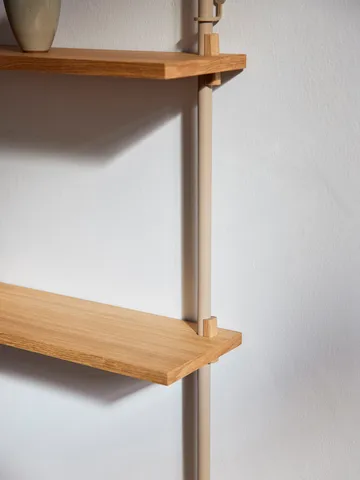 Mensola a muro Wall Shelving - Rovere affumicato-white, 92x115x17,5 cm, WS.115.1 - MOEBE