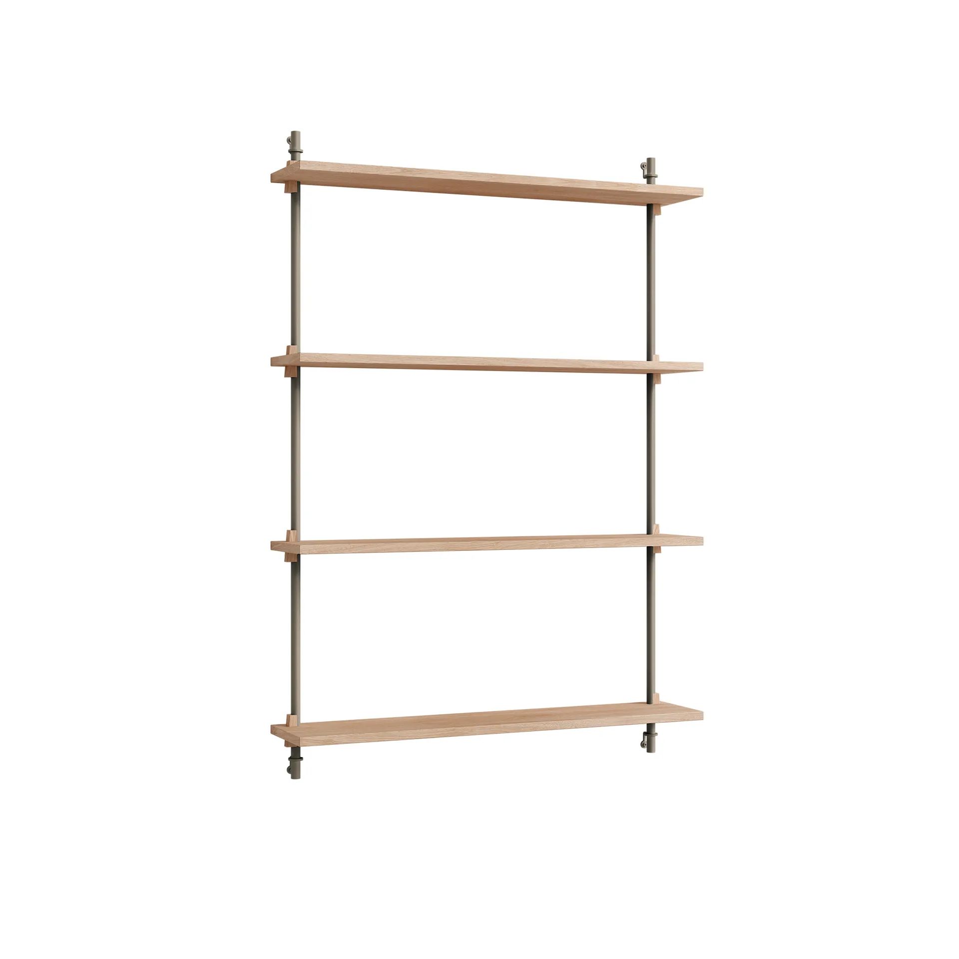Mensola a muro Wall Shelving, Rovere-warm grey, 92x115x17,5 cm, WS.115.1 MOEBE