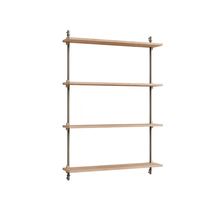Mensola a muro Wall Shelving - Rovere-warm grey, 92x115x17,5 cm, WS.115.1 - MOEBE