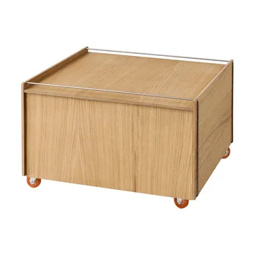 Moebe Storage Chest tavolino con contenitore - Rovere oliato-acciaio inossidabile, 60x61x38.2 cm - MOEBE
