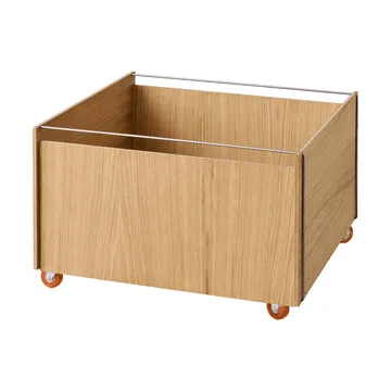 Moebe Storage Chest tavolino con contenitore - Rovere oliato-acciaio inossidabile, 60x61x38.2 cm - MOEBE