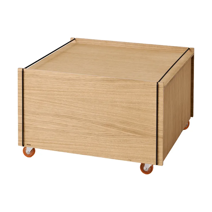 Moebe Storage Chest tavolino con contenitore - Rovere oliato-nero, 60x61x38.2 cm - MOEBE