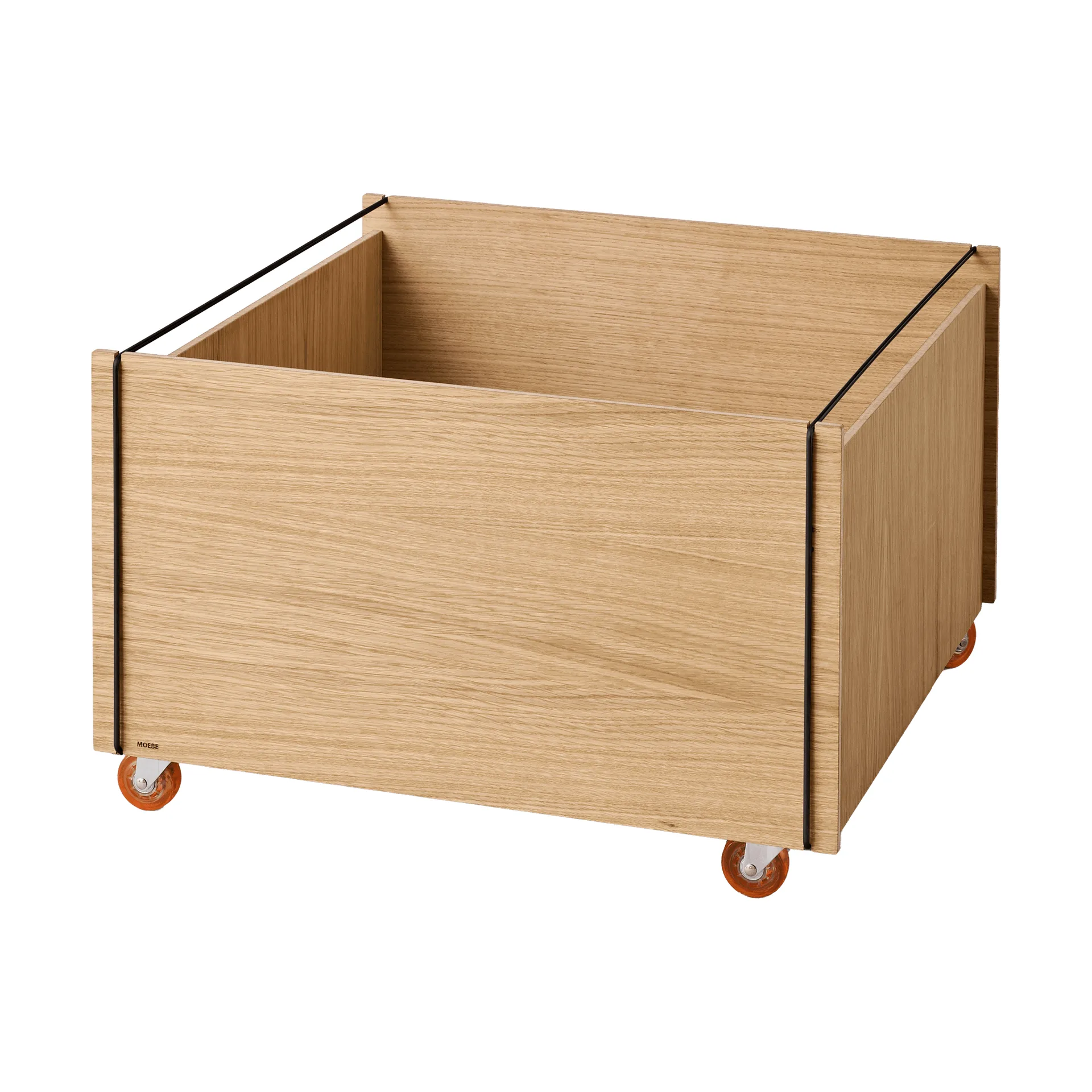 Moebe Storage Chest tavolino con contenitore, Rovere oliato-nero, 60x61x38.2 cm MOEBE